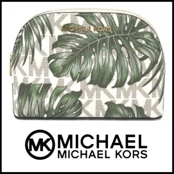 Michael Kors Handbags - NWT MICHAEL KORS Palm Design Travel/Makeup Case
